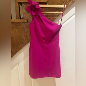Xscape Fuchsia 1 shoulder cocktail Dress
